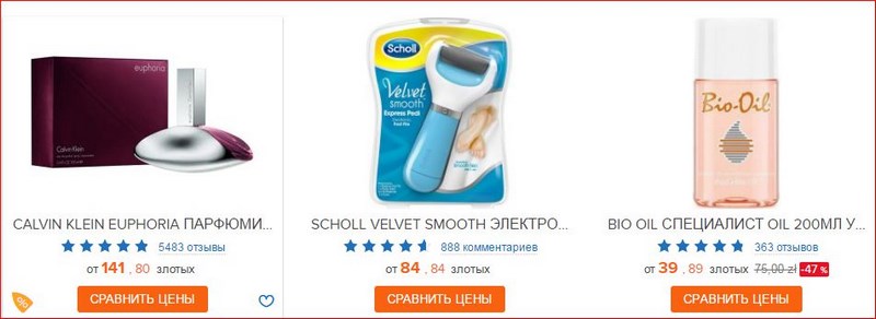 Косметика с торговой площадки ceneo.pl